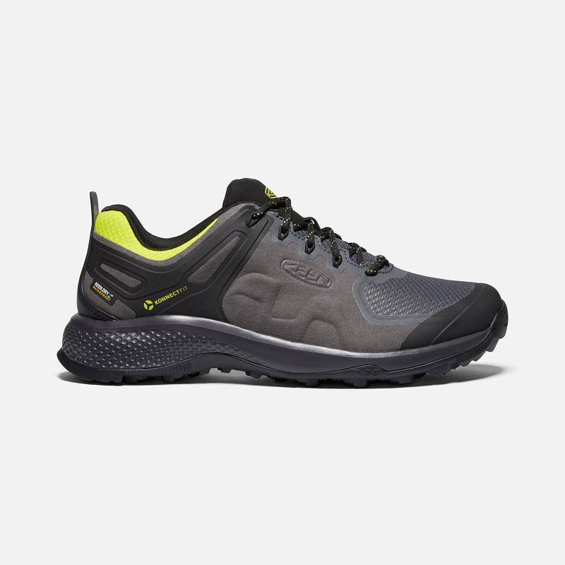 Keen Explore Waterproof Wanderschuhe Herren DE-06482 Magnet/Bright Yellow - Keen Herrenschuhe Grau